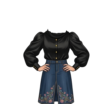 Femme Hijab Blouse - Buste Face (Edited) (Edited)