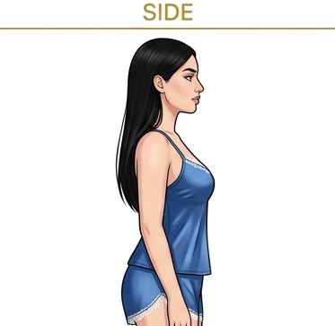 Femme Pyjama - Buste Profil
